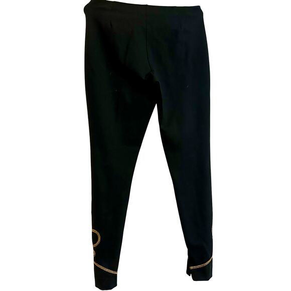 Polo Ralph Lauren Black/Gold Bottom Embroidery, Skinny/Stretch Dress Pants- M - Picture 2 of 11